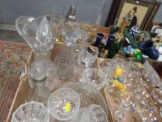THREE TRAYS OF ASSORTED GLASSWARE TO INCLUDE BABYCHAM EXAMPLES