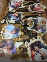 NINE ELVIS PRESLEY BRADFORD EXCHANGE CERAMICS GUITARS