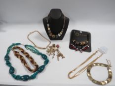 A LARGE QUALITY OF COSTUME JEWELLERY MAINLY NECKLACES
