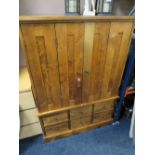 A LARGE LAURA ASHLEY STYLE MEDIA CABINET