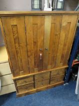 A LARGE LAURA ASHLEY STYLE MEDIA CABINET