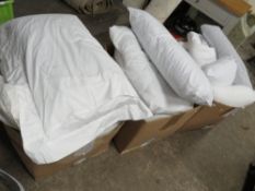 THREE BOXES OF EX- SHOW HOME PILLOWS AND CUSHIONS