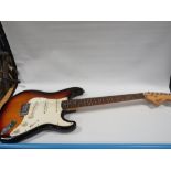 A SQUIRE BY FENDER STRAT ELECTRIC GUITAR
