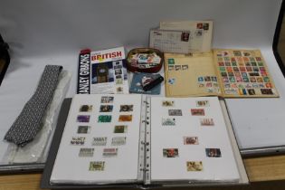 TWO BOXES OF STAMP COLLECTIONS TOGETHER WITH CIGARETTE CARD ALBUMS