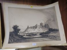 ALBANY E. HOWARTH SIGNED IN PENCIL AN ETCHING OF STIRLING CASTLE WITH GUILD STAMP