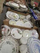 THREE TRAYS OF ASSORTED CERAMICS TO INCLUDE ROYAL ALBERT
