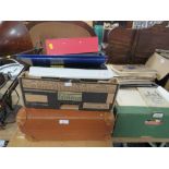 A QUANTITY OF EPHEMERA TO INCLUDE STAFFORDSHIRE RELATED ITEMS, MAPS, MUSIC ( OVER TWO TRAYS AND A