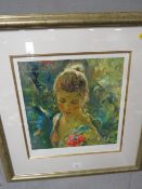 ROYO - A PAIR OF LARGE SIGNED LIMITED EDITION SILKSCREEN PRINTS OF A LADIES - No 113 / 295, 40 x