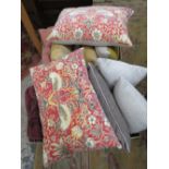 TWO BOXES OF EX-SHOW HOME DECORATIVE CUSHIONS