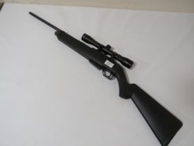 A CROSSMAN AIR RIFLE 177 CALIBRE WITH TELESCOPIC SIGHT