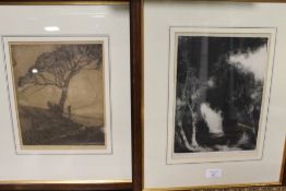 THREE FRAMED AND GLAZED ENGRAVINGS