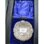 A HALLMARKED SILVER PIERCED BON BON DISH BIRMINGHAM 1901