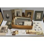 A BOX OF VINTAGE MOSTLY VICTORIAN PHOTOGRAPHS T INCLUDE CDVS, CABINET PHOTOS, MANY EXAMPLES FOR