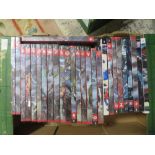 A TRAY CONTAINING TWENTY SEVEN MARVEL HERO BOOKS MOST STILL FACTORY WRAPPED