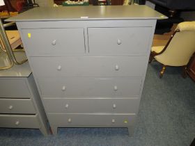 A MODERN SIX DRAWER CHEST W-87 CM