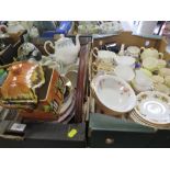 TWO TRAYS OF ASSORTED CERAMICS ETC TO