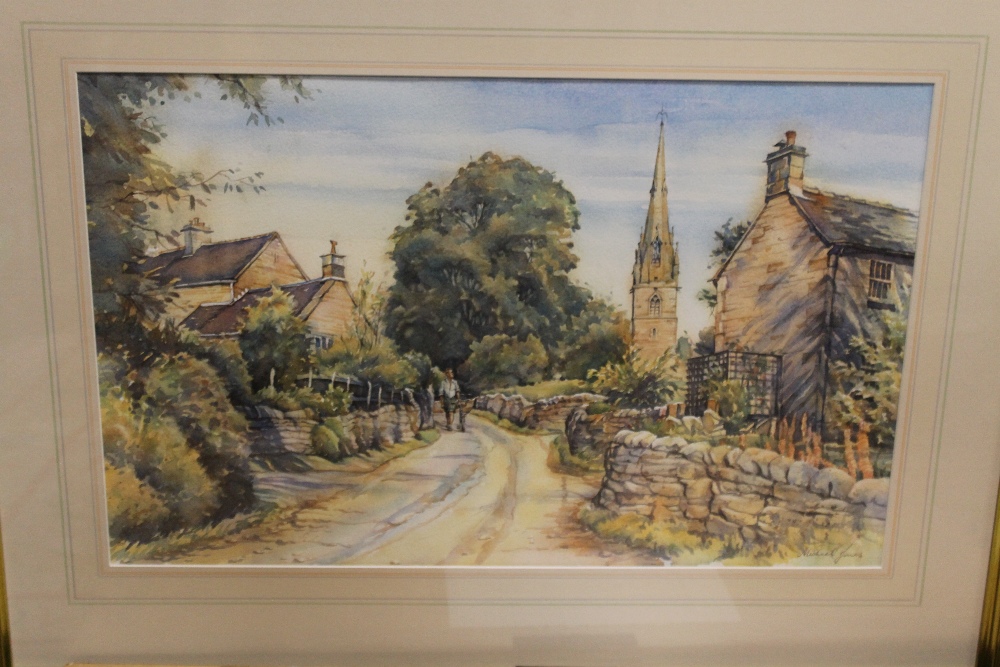 A QUANTITY OF ASSORTED PICTURES TO INCLUDE ADRIAN BROOKES WATERCOLOUR, ADAMSON COASTAL WATERCOLOUR - Image 3 of 5