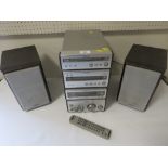 A SMALL SONY STACKING STEREO SYSTEM