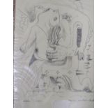 ANDRE MASSON (1896-1987) 'FAULEIN POUR PAULINE BOUQHESTE' SIGNED LITHOGRAPH, 42 X 30 CM