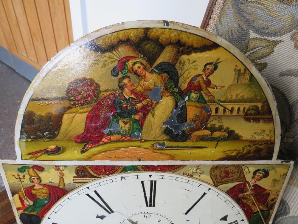 A SCOTTISH 8 DAY LONGCASE CLOCK, the walnut and mahogany case with arched top hood and various - Image 10 of 12