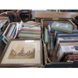 TWO TRAYS OF ASSORTED BOOKS TO INCLUDE THE MYTHS OF GREECE AND ROME, REF ATLAS OF GREATER LONDON AND