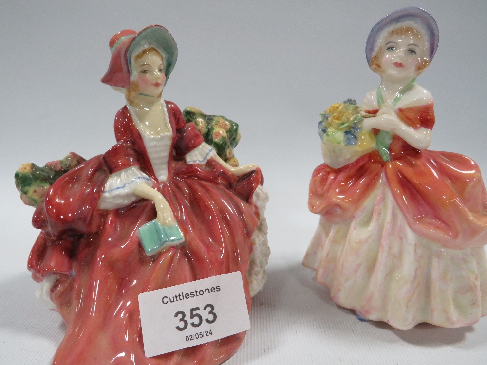 A SMALL ROYAL DOULTON FIGURE LYDIA TOGETHER WITH ANOTHER - Image 2 of 4