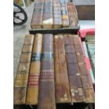 TWO TRAYS OF ACTS OF PARLIAMENT STATUTES, 11 VOLUMES 18TH & EARLY 19TH CENTURY