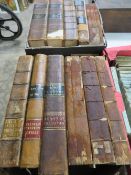 TWO TRAYS OF ACTS OF PARLIAMENT STATUTES, 11 VOLUMES 18TH & EARLY 19TH CENTURY