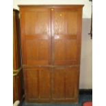 A VINTAGE LARGE SCHOOL STYLE CUPBOARD - 213 X 130 CM