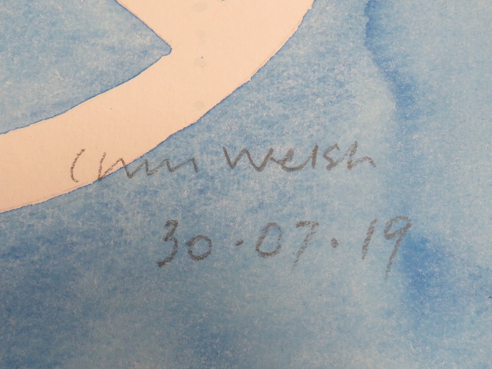 CHRIS WELSH (XX) WATERCOLOUR, SIGNED LOWER RIGHT, IMAGE APPROX 28 X 28 CM Chris Welsh has - Bild 4 aus 4