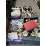 FOUR TRAYS OF ASSORTED CERAMICS AND SUNDRIES