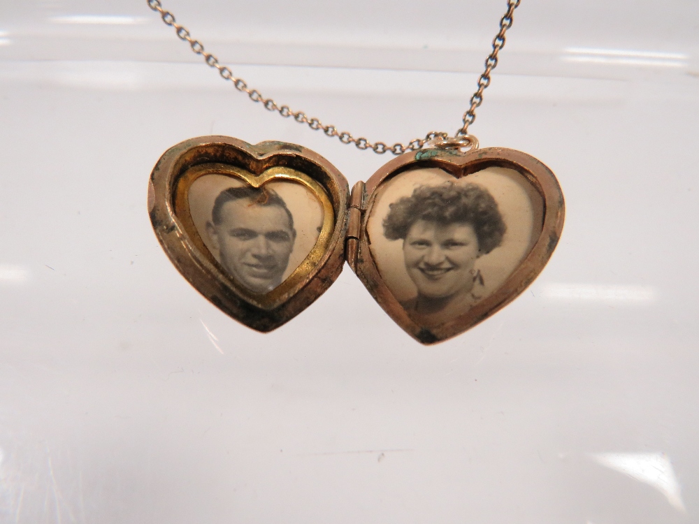 AN LOCKET ON CHAIN MARKED 9CT GOLD BACK AND FRONT - Image 3 of 4