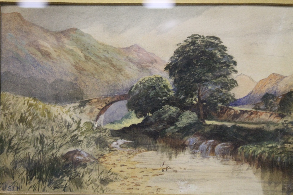 THREE LATE 19TH / EARLY 20TH CENTURY WATERCOLOURS DEPICTING TWO RIVER SCENES AND A CASTLE RUIN (3) - Bild 2 aus 6