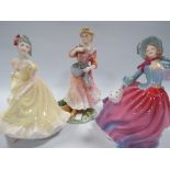 THREE ROYAL DOULTON FIGURINES TO INCLUDE "COUNTRY LOVE"