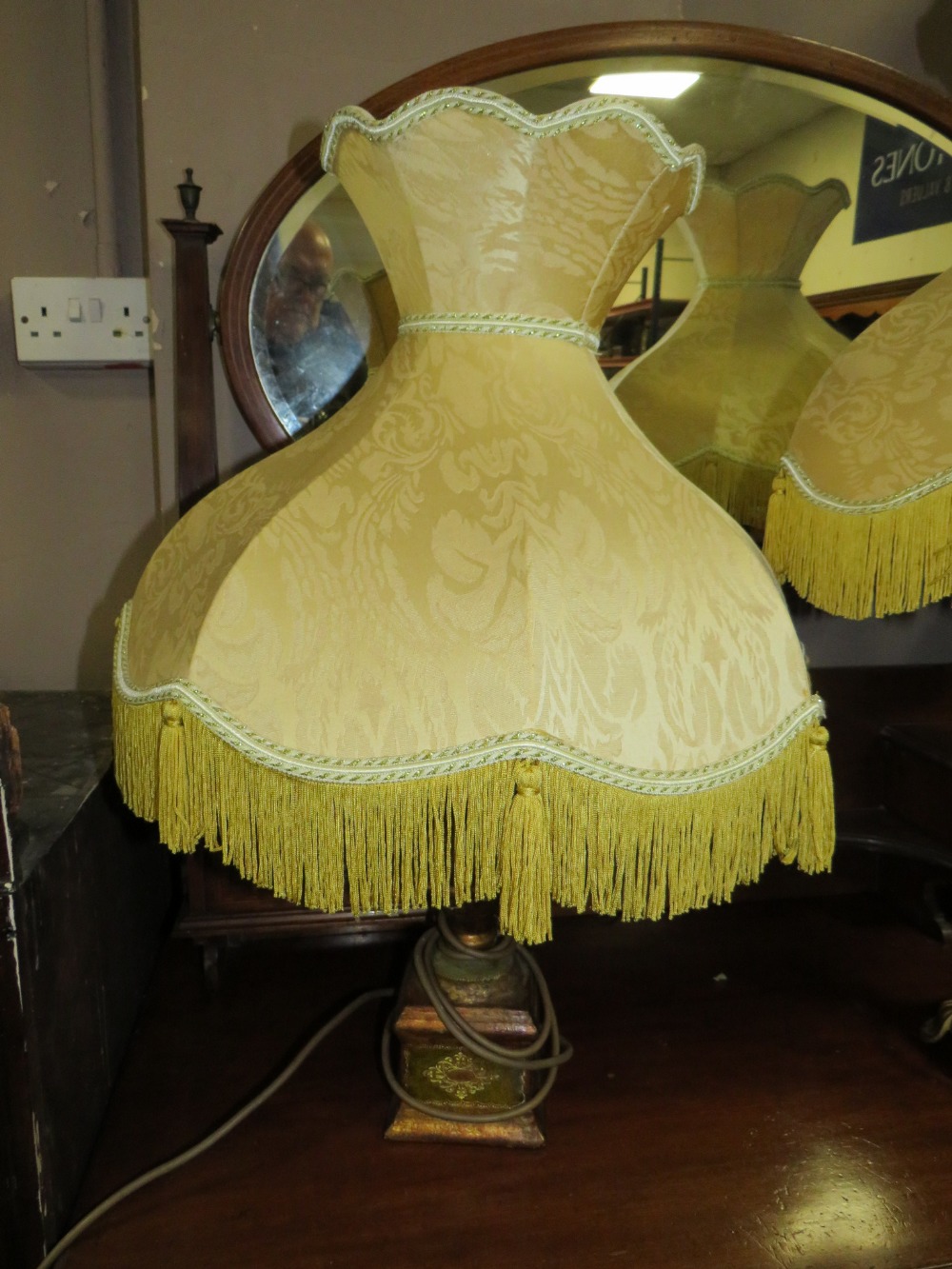 TWO VINTAGE TABLE LAMPS AND SHADES - Image 3 of 3