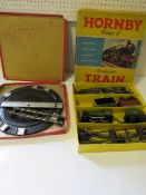 A HORNBY BOXED TRAIN SET TOGETHER WITH A BOXED HORNBY TURNTABLE