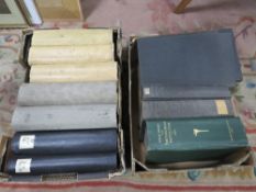 TWO TRAYS OF SMITHSONIAN INSTITUTION USA, 12 VOLUMES OF TRANSACTIONS 1860'S -1920 ALSO 7 VOLUMES