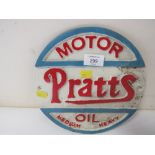 A REPRODUCTION PRATTS OIL CAST PLAQUE