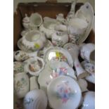 TRAY OF AYNSLEY CERAMICS, VARIOUS PATTERNS