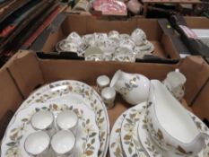 TWO BOXES CONTAINING A COLLECTION OF WEDGWOOD BEACONSFIELD DINNER WARE