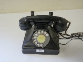 A VINTAGE TELEPHONE WITH MODERN CABLE TELEPHONE ADAPTER (UNCHECKED)