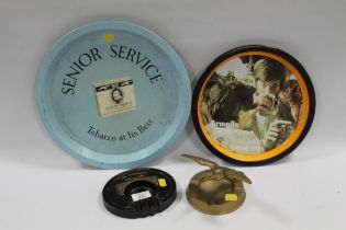 A QUANTITY OF ADVERTISING COLLECTABLE'S TO INCLUDE A HOBSON BIRD MOTIF ASHTRAY, A COALBROOK DALE