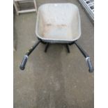 A HAEMMERLIN 90L TWIN WHEELED GALVANISED CONTRACTORS STYLE WHEEL BARROW