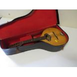 A CASED 8 STRING MANDOLIN STYLE INSTRUMENT