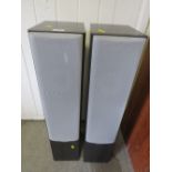 A PAIR OF FLOOR STANDING TANNOY STEREO SPEAKERS MERCURY MX3