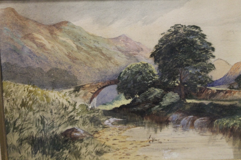 THREE LATE 19TH / EARLY 20TH CENTURY WATERCOLOURS DEPICTING TWO RIVER SCENES AND A CASTLE RUIN (3) - Bild 3 aus 6