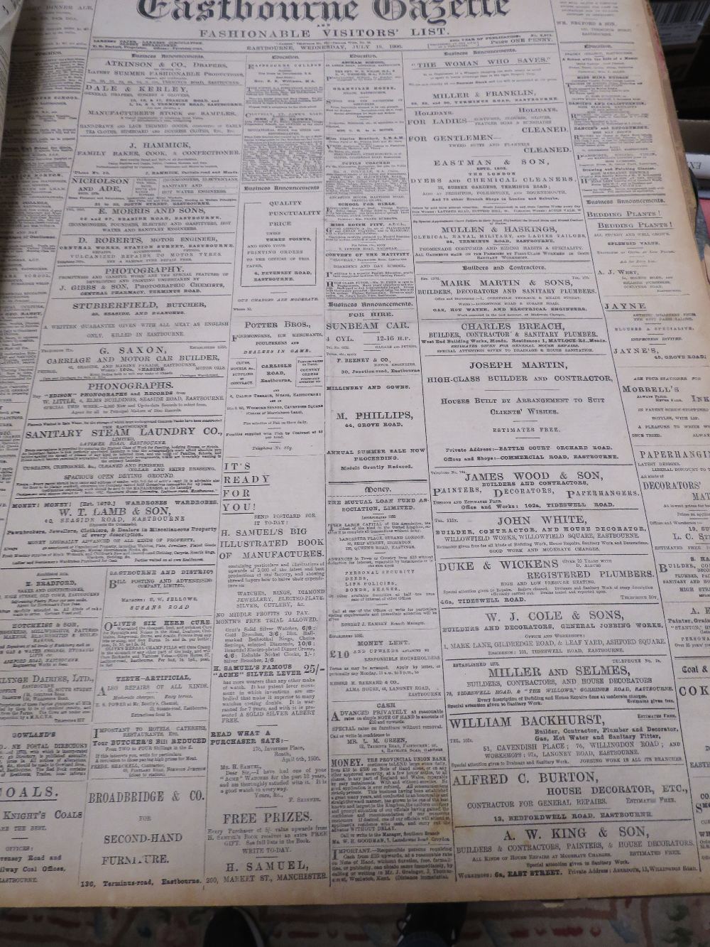 SUSSEX NEWSPAPERS 1898-1918, HASTINGS & ST. LEONARDS OBSERVER 1989, 1914, 1917. HASTINGS & ST. - Image 5 of 7