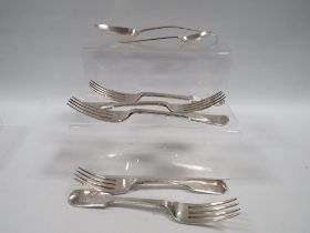 A COLLECTION OF HALLMARKED SILVER FLATWARE VARIOUS DATES AND MAKERS TO INCLUDE EXETER , ASSAY