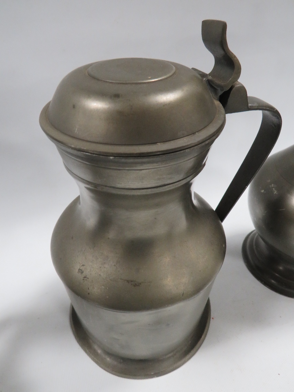 THREE LIDDED PEWTER TANKARDS - Image 4 of 7