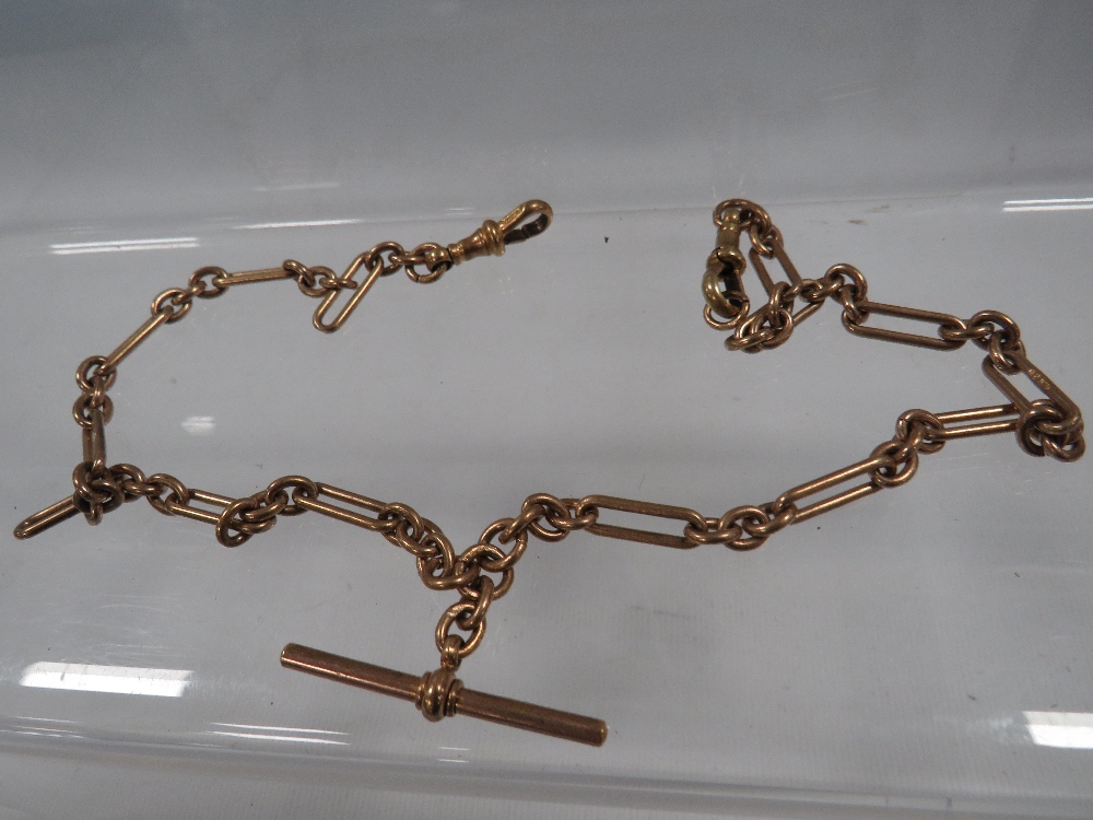 A GENTS ROLLED GOLD ALBERT WATCH CHAIN - Image 2 of 2